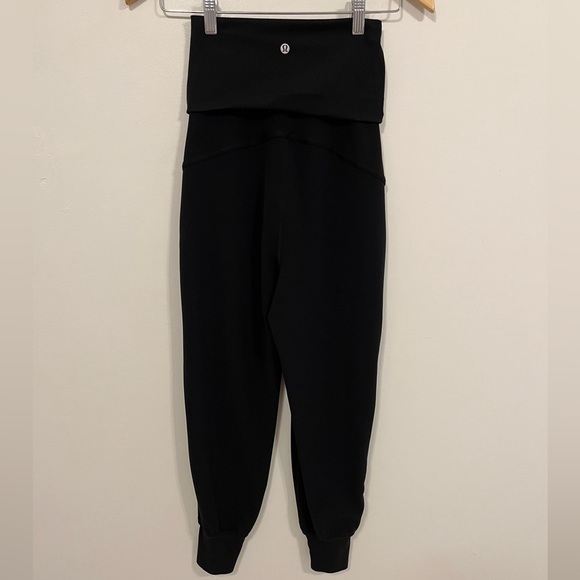 Lululemon Align Super-High-Rise Ribbed-Waist Jogger Black 0 - Picture 11 of 14